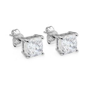 5mm 925 Sterling Silver Clear CZ Stud Earrings